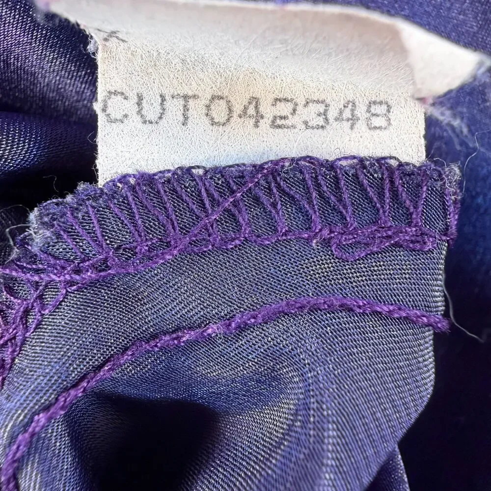 Vintage Sophia by Delicates Large Purple Satin Nightgown Long Chemise Lingerie